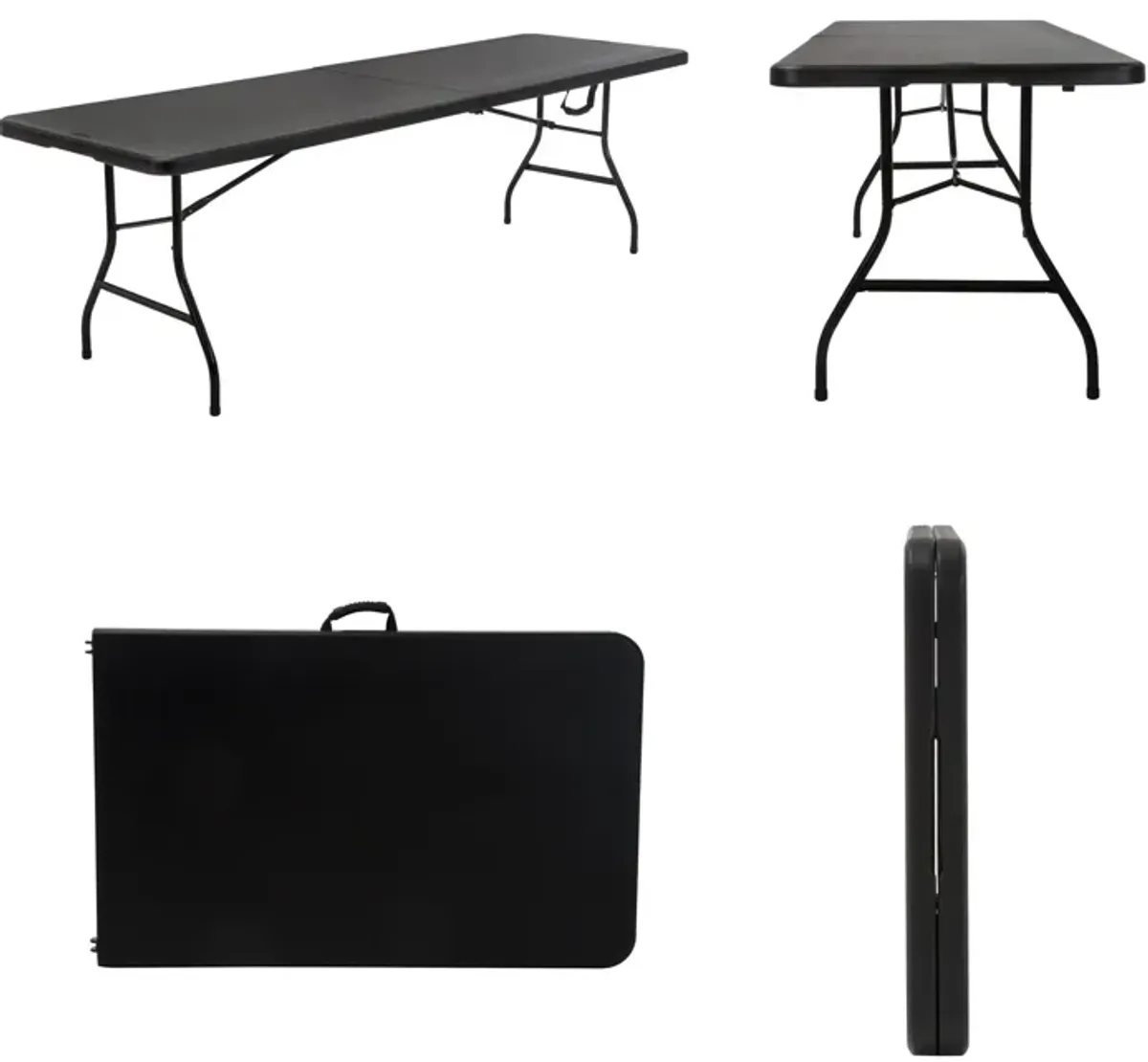 8 ft Fold-in-Half Banquet Folding Table with Handle