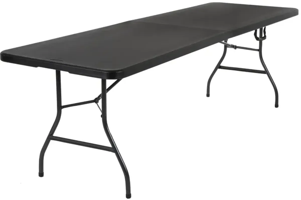 8 ft Fold-in-Half Banquet Folding Table with Handle