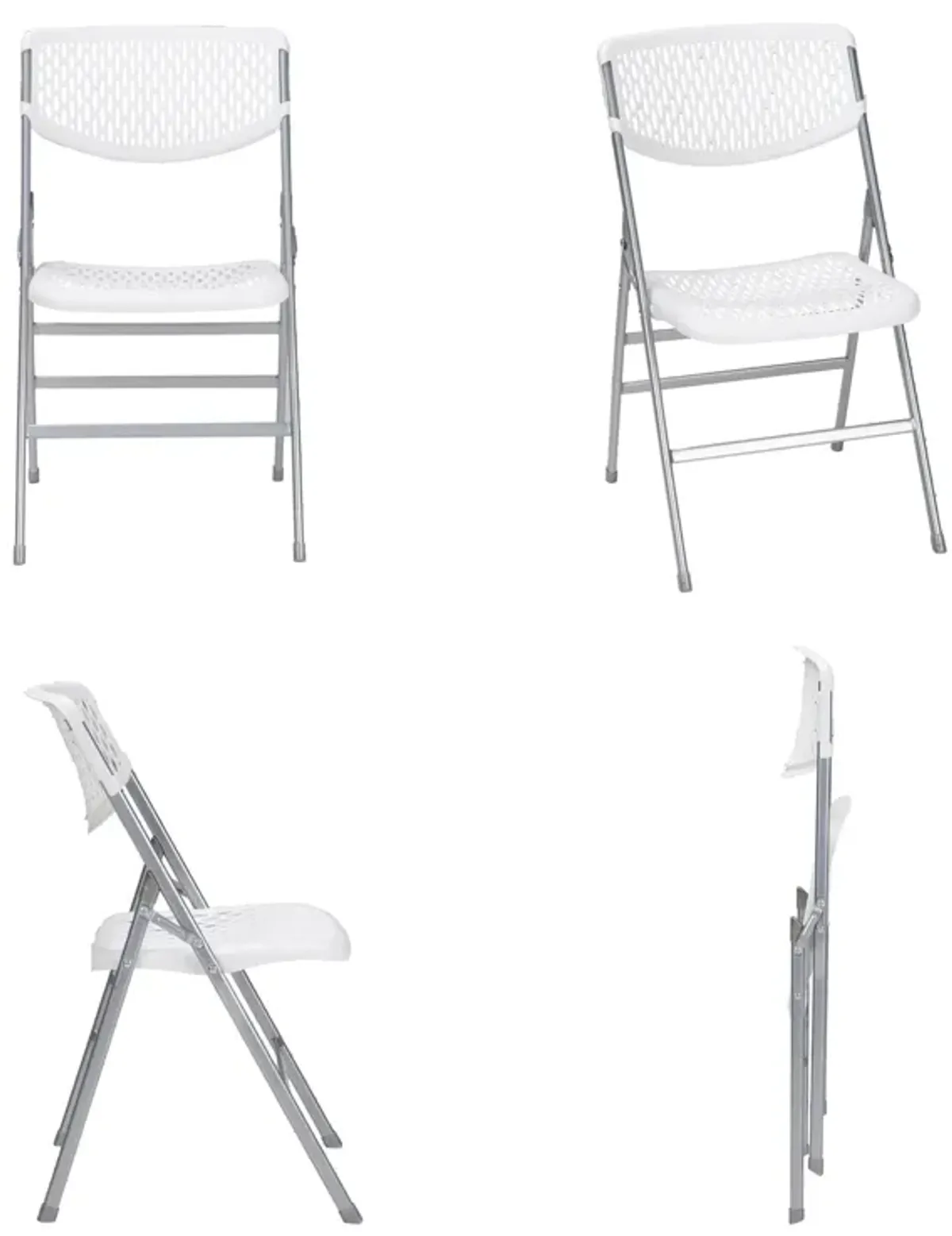 Ultra Comfort Commercial XL Plastic Folding Chair, Set of 2 or 4