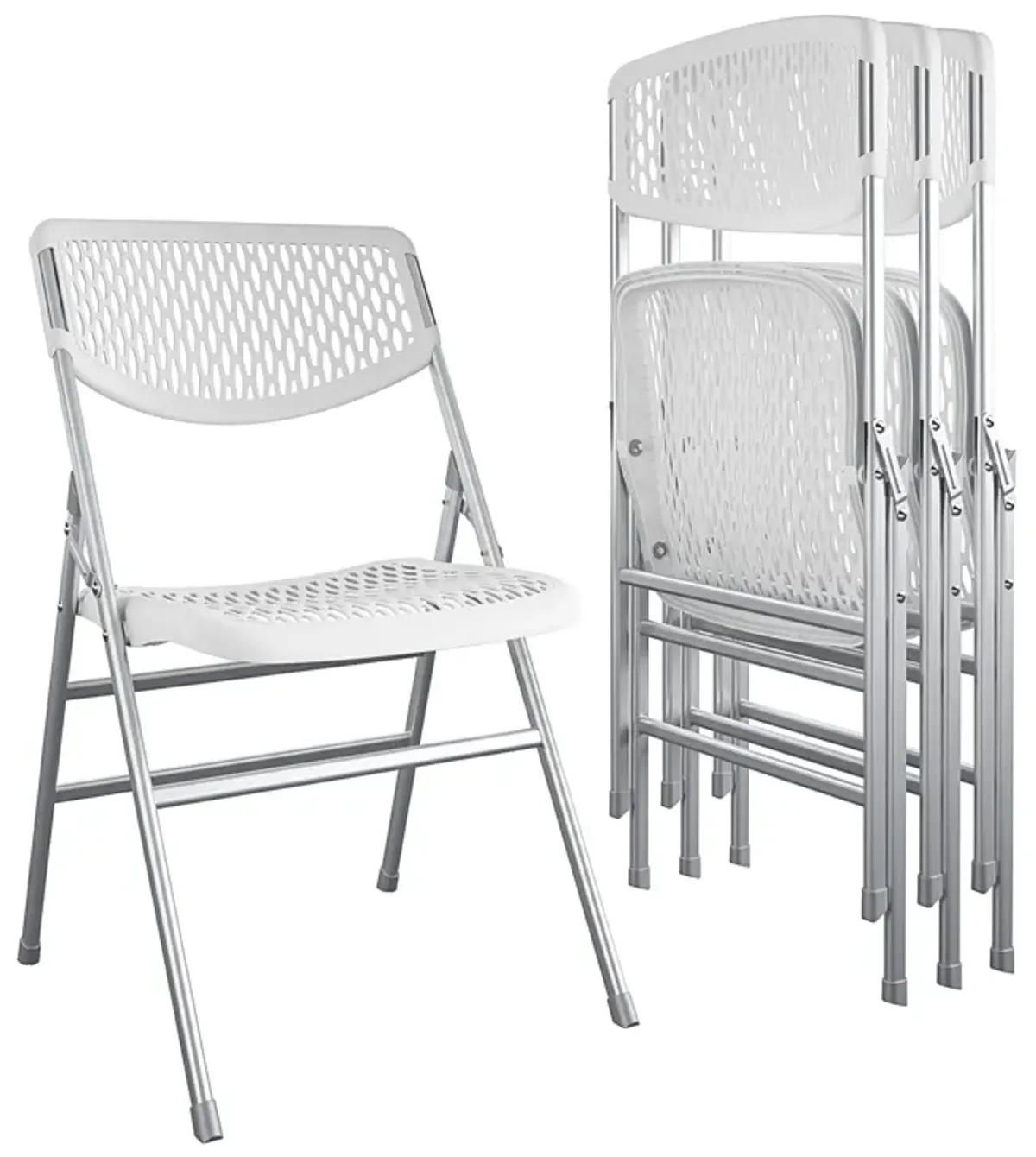 Ultra Comfort Commercial XL Plastic Folding Chair, Set of 2 or 4