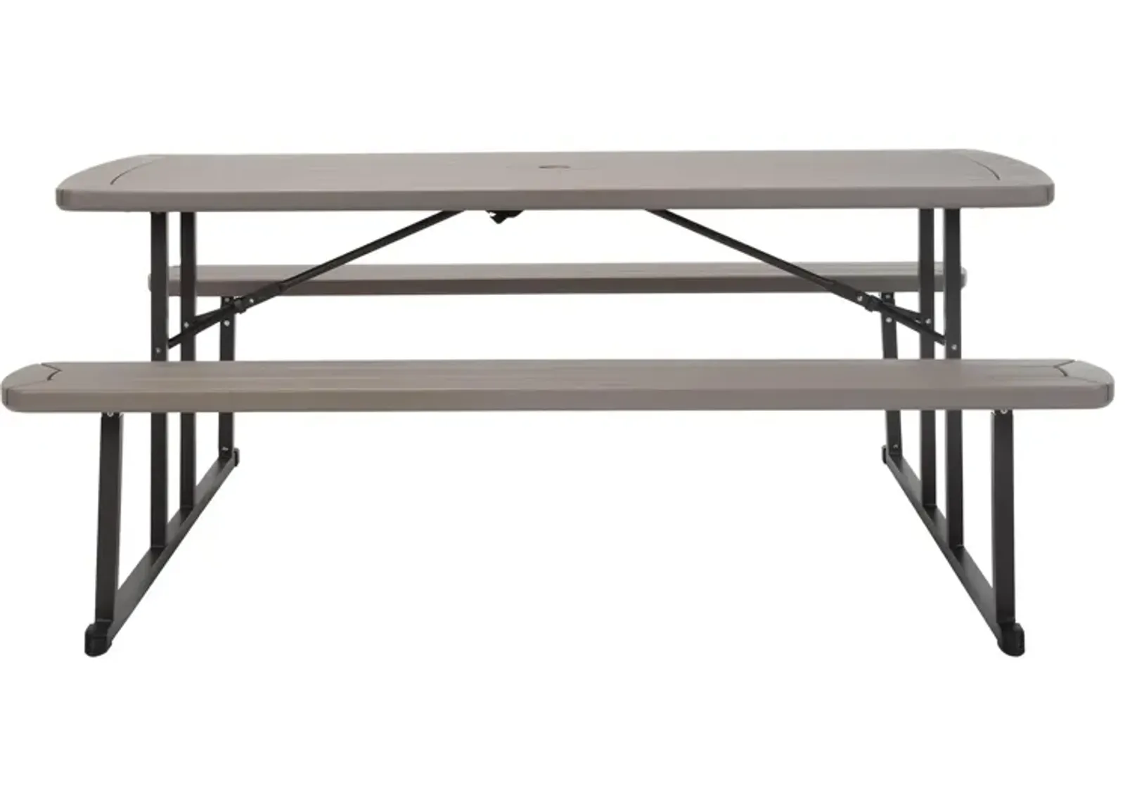 Outdoor 6 Foot Folding Picnic Table, Comfortably Seats 8 People