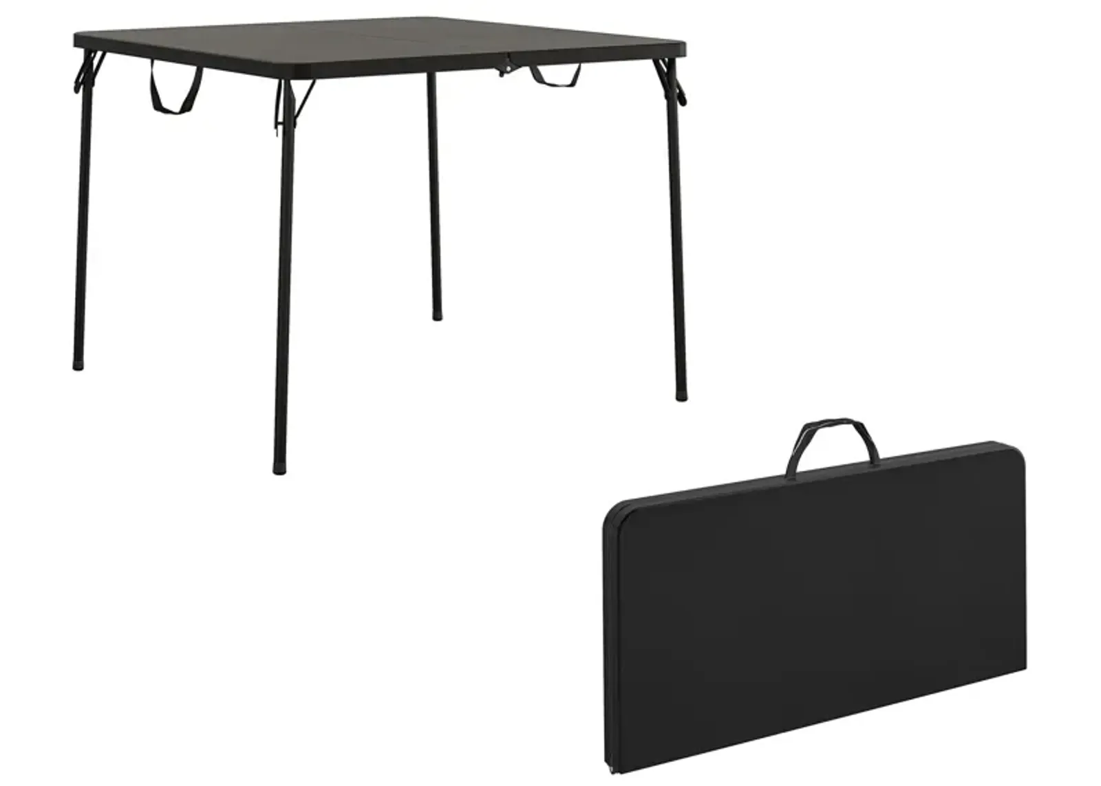 38.5 Inch Indoor and Outdoor Fold-in-Half Card Table with Handle