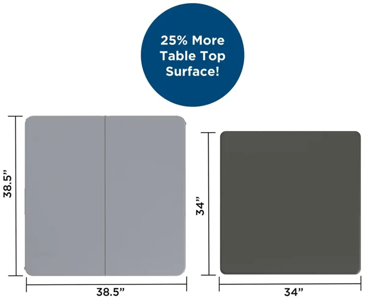 38.5 Inch Indoor and Outdoor Fold-in-Half Card Table with Handle