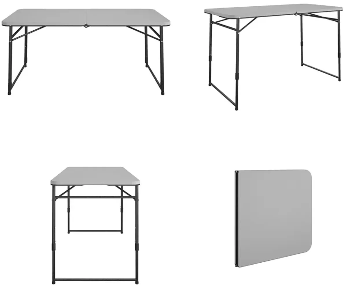 4 ft Fold-in-Half Portable Indoor/Outdoor Utility Table