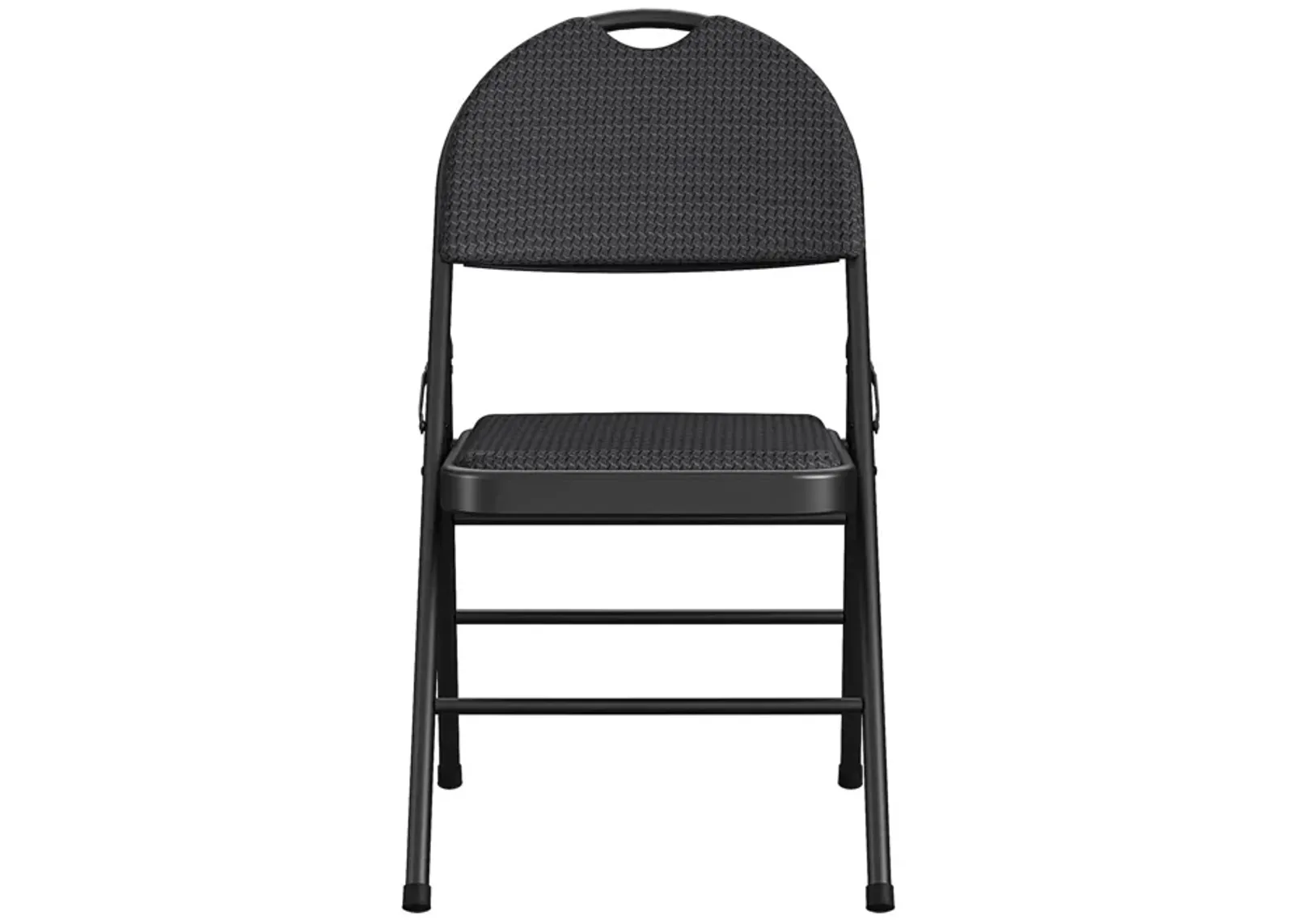 Fabric Padded Metal Triple Braced Folding Chair, Set of 4