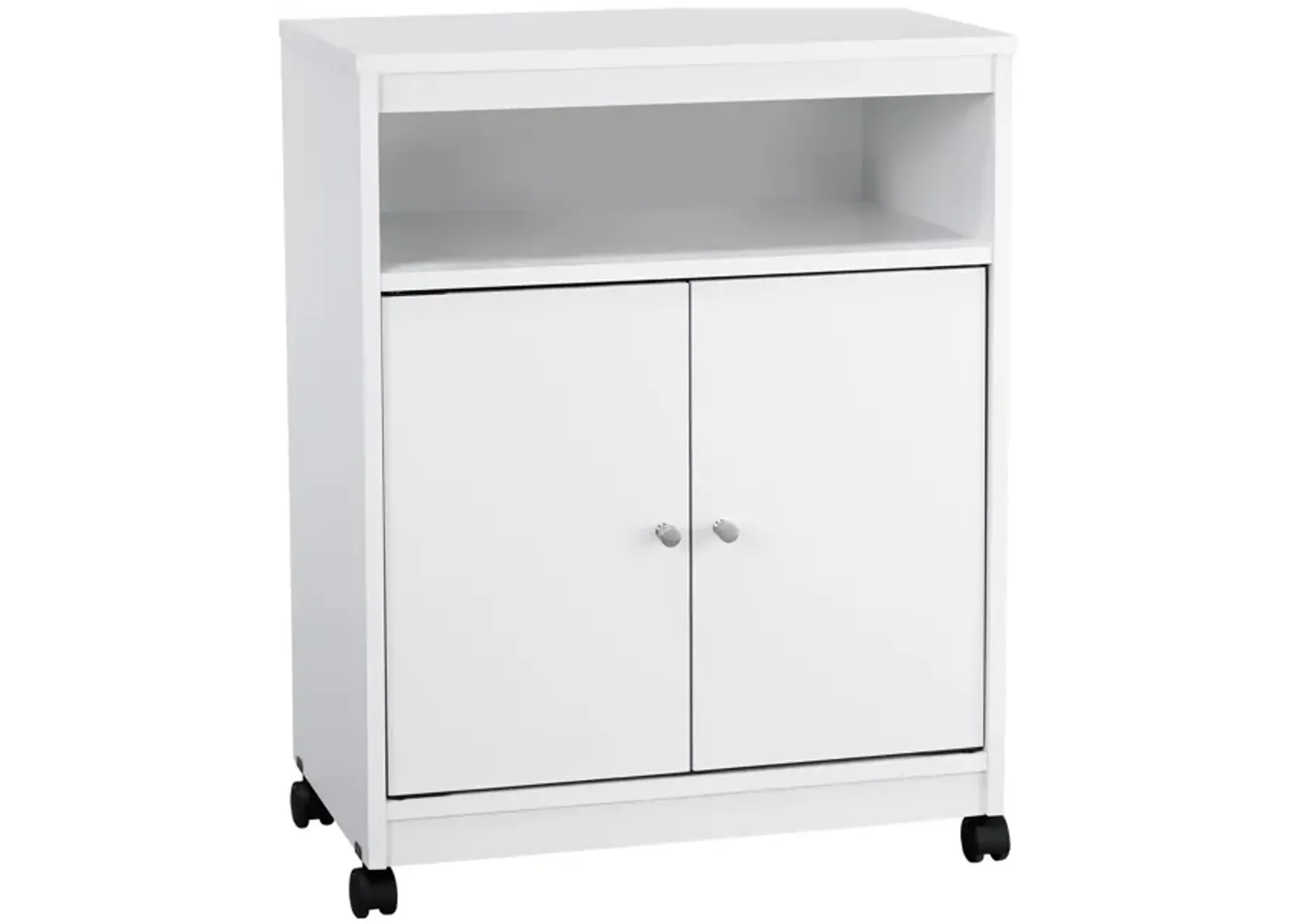 Landry 2 Door Utility Microwave Cart with Shelves