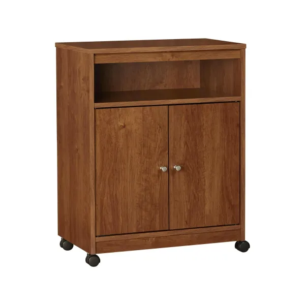 Landry 2 Door Utility Microwave Cart with Shelves