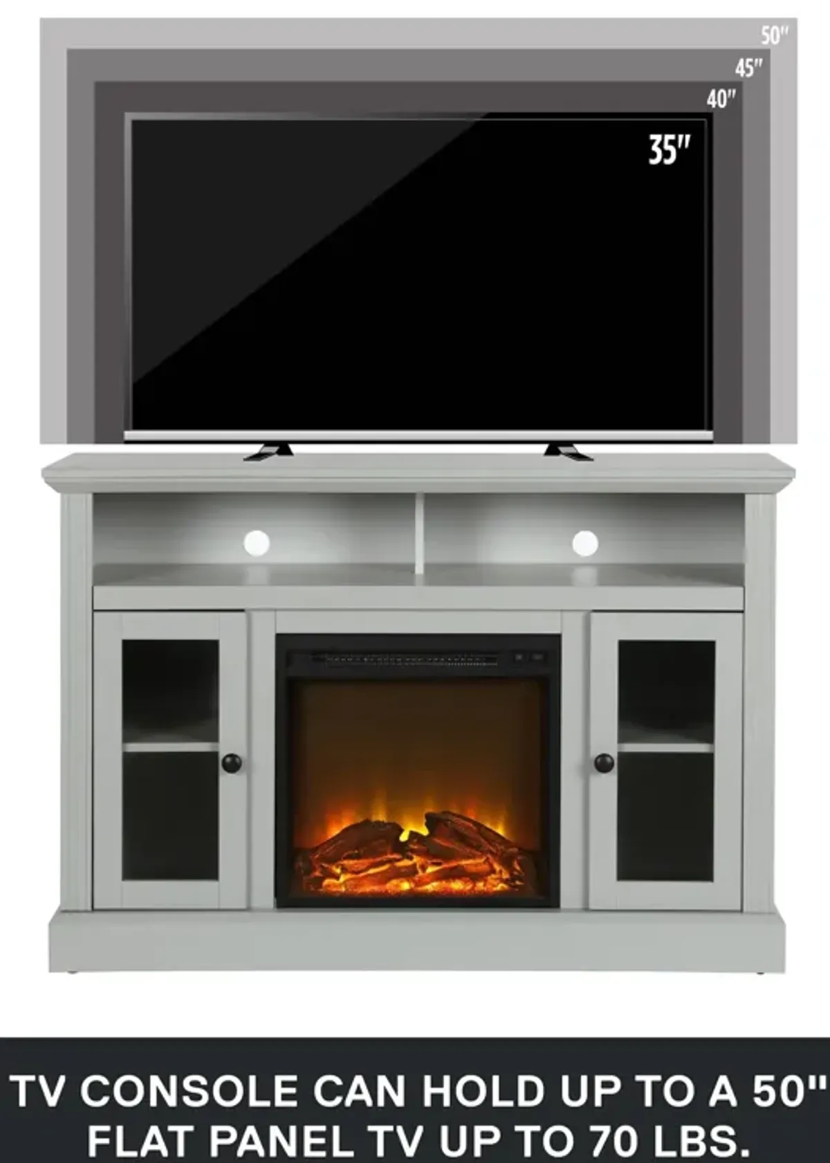 Chicago Electric Fireplace TV Console for TVs up to a 50"