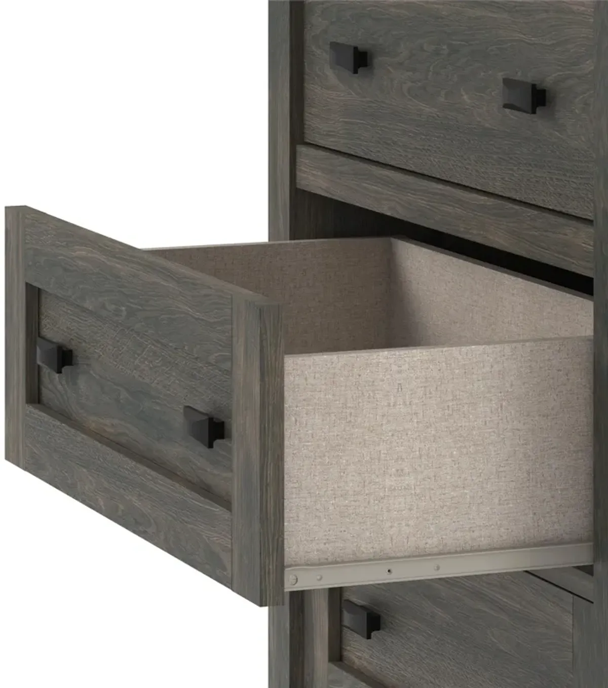 Farmington 6 Drawer Rustic Farmhouse Dresser with Linen Interiors