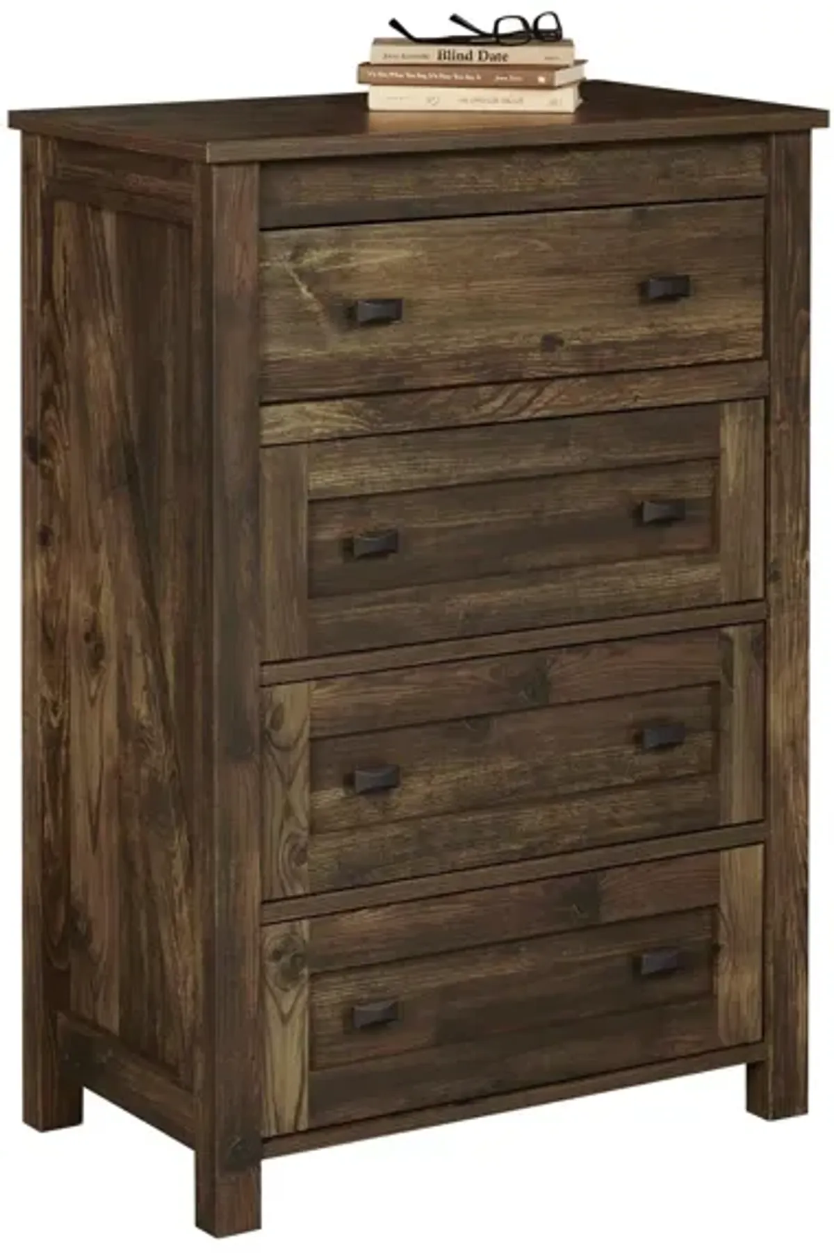 Farmington 4 Drawer Rustic Farmhouse Dresser with Linen Interiors