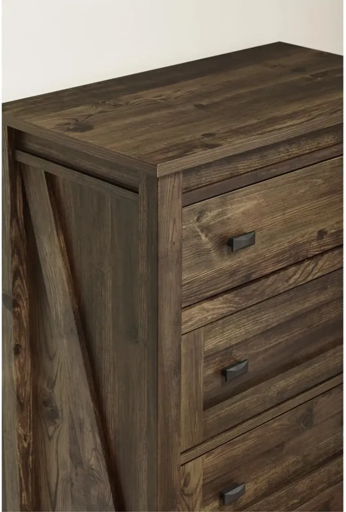 Farmington 4 Drawer Rustic Farmhouse Dresser with Linen Interiors