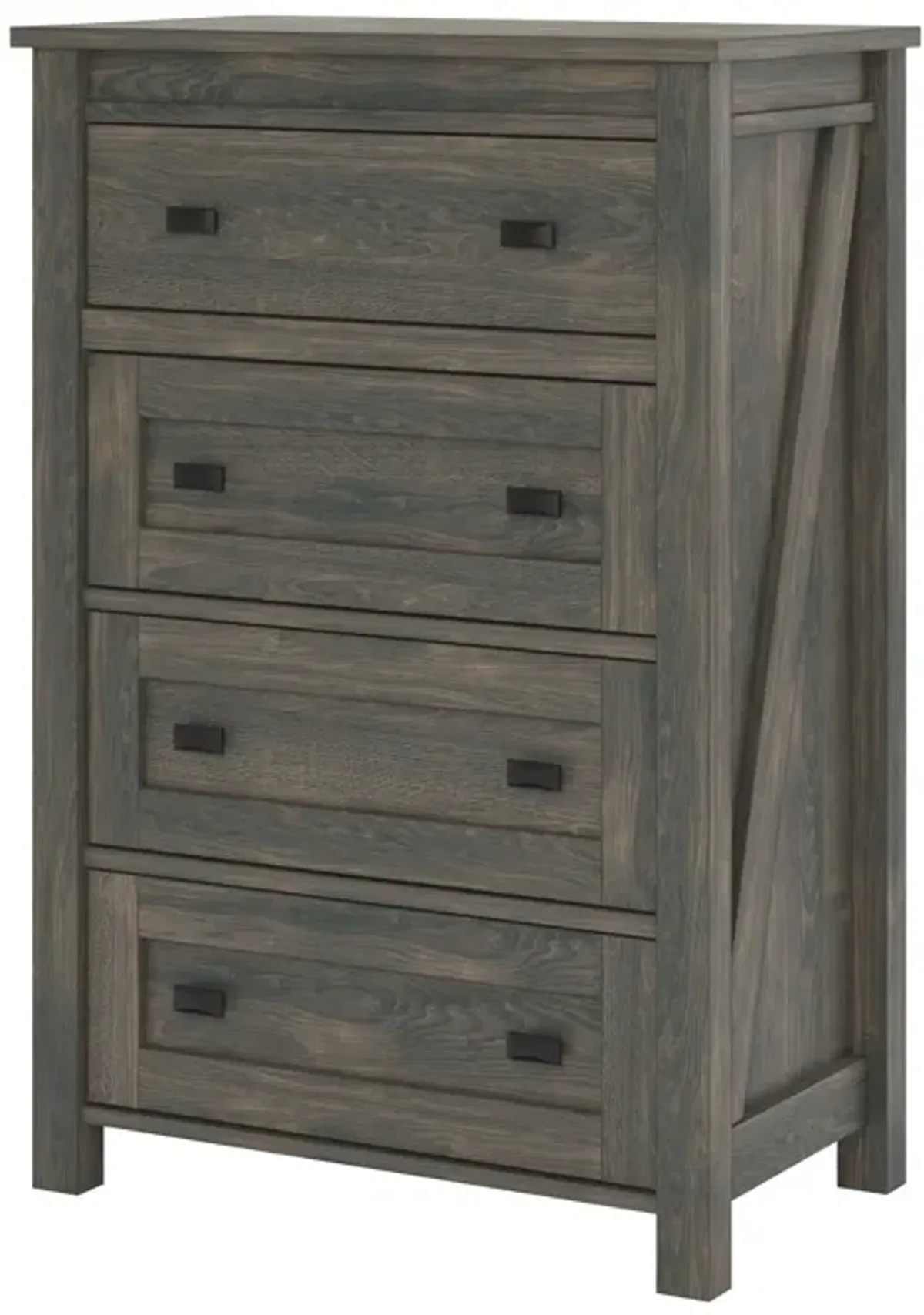 Farmington 4 Drawer Rustic Farmhouse Dresser with Linen Interiors