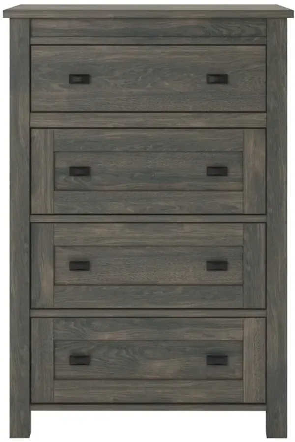 Farmington 4 Drawer Rustic Farmhouse Dresser with Linen Interiors