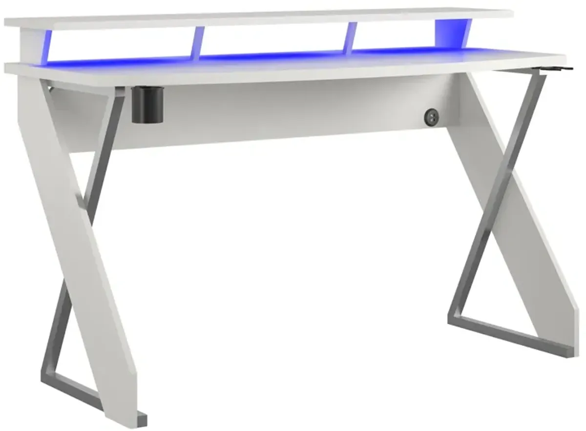 Xtreme Gaming Desk with Riser and LED Lights