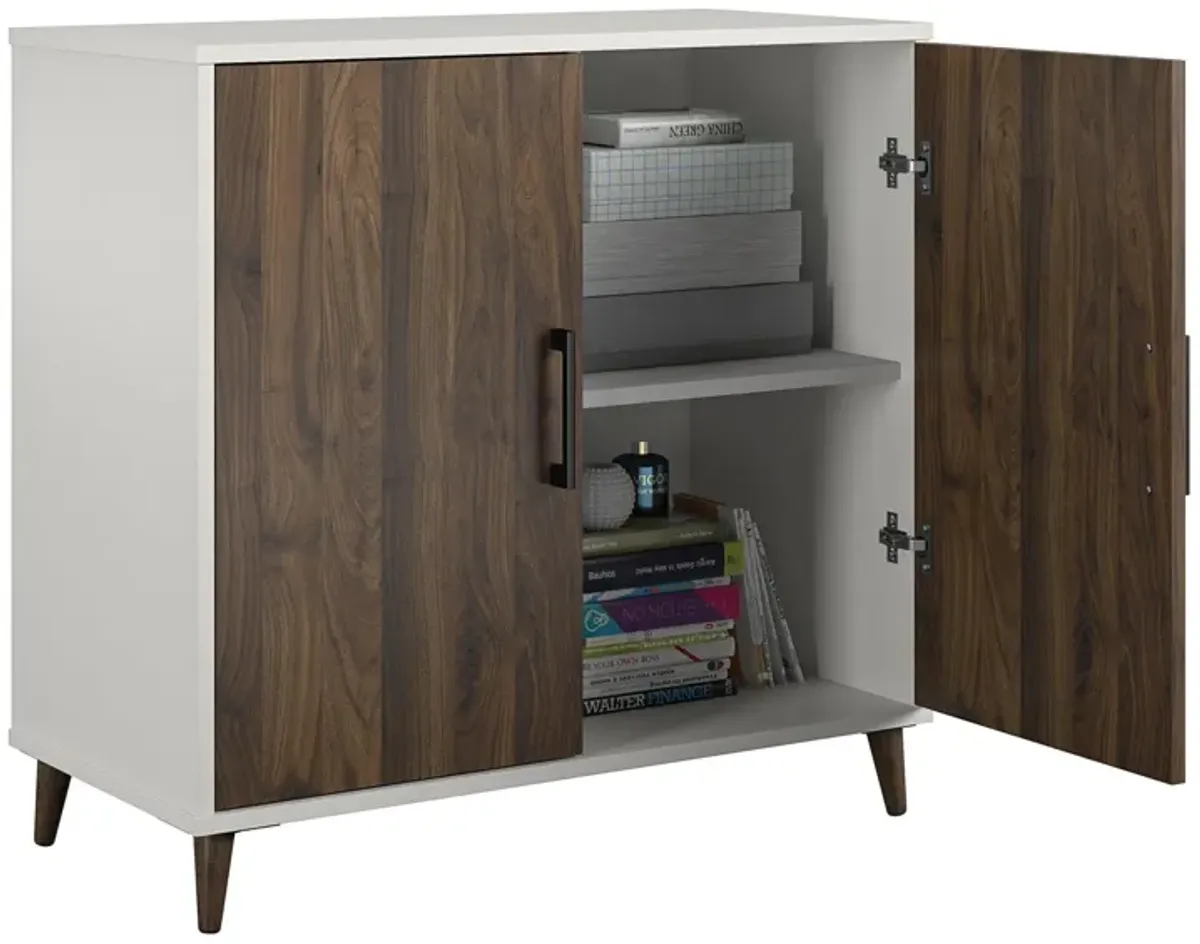 Modern Accent Cabinet with 2 Doors and 4 Storage Shelves