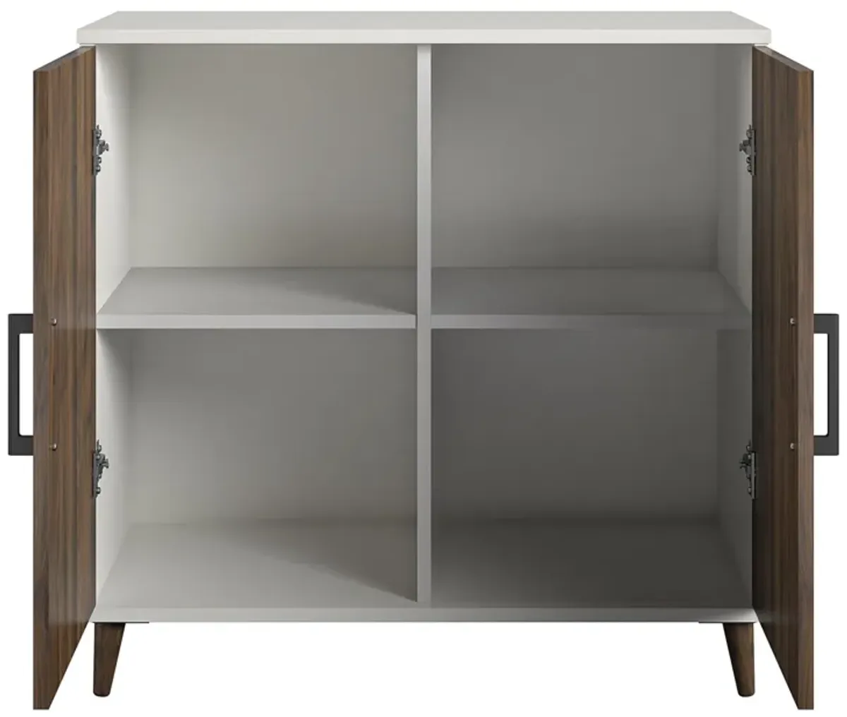 Modern Accent Cabinet with 2 Doors and 4 Storage Shelves