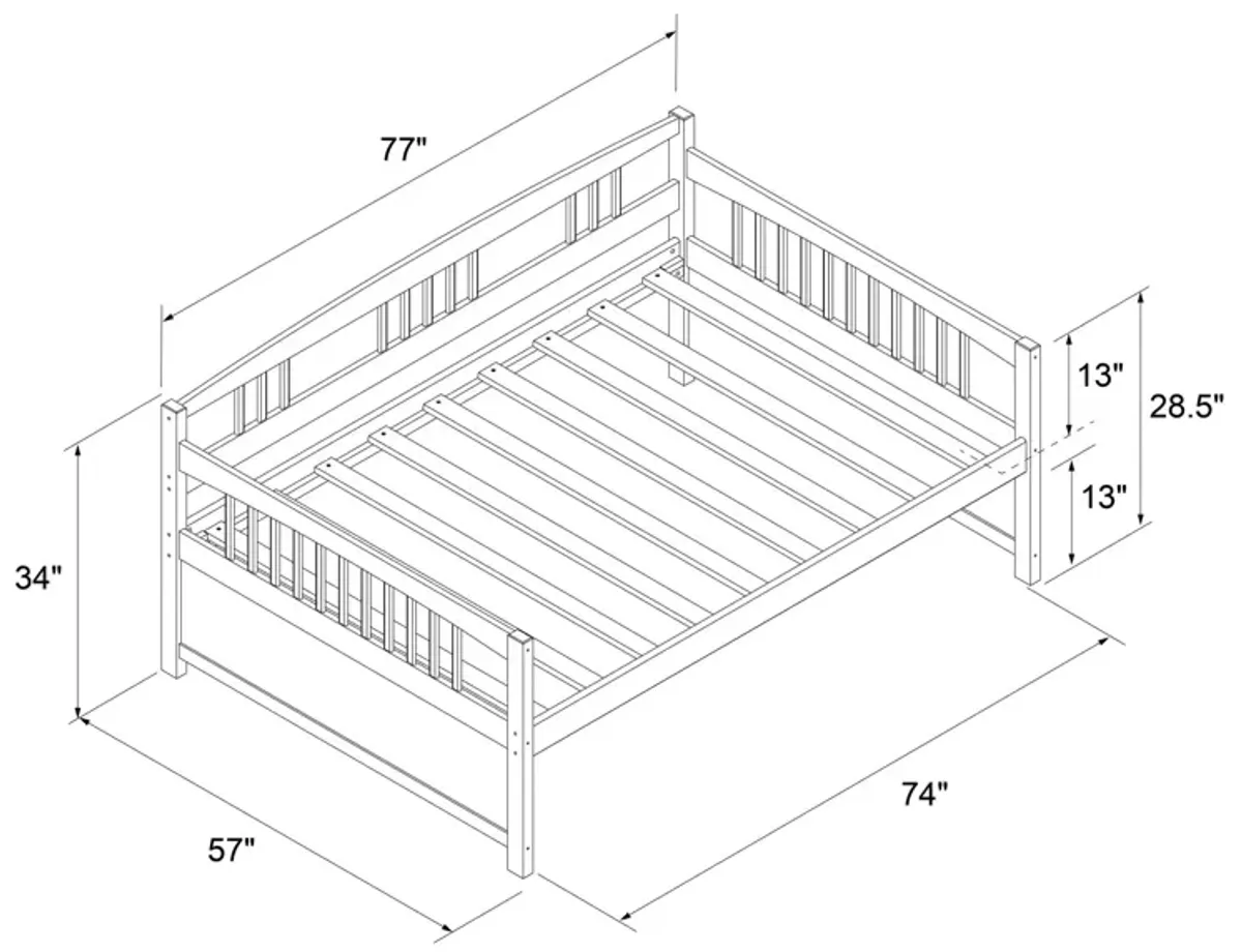 Morgan Solid Wood Daybed with Clean Lines