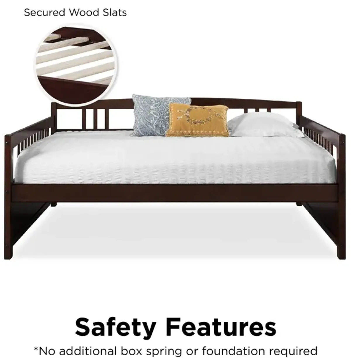 Morgan Solid Wood Daybed with Clean Lines