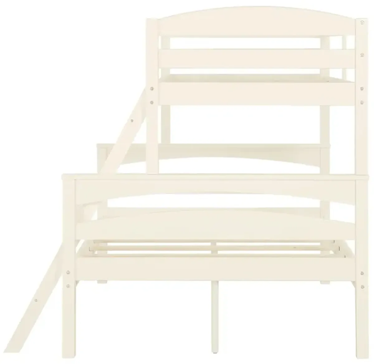 Brady Twin over Full Wooden Bunk Bed Frame with Ladder