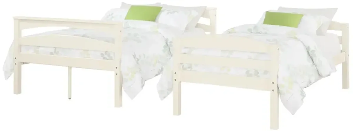 Brady Twin over Full Wooden Bunk Bed Frame with Ladder