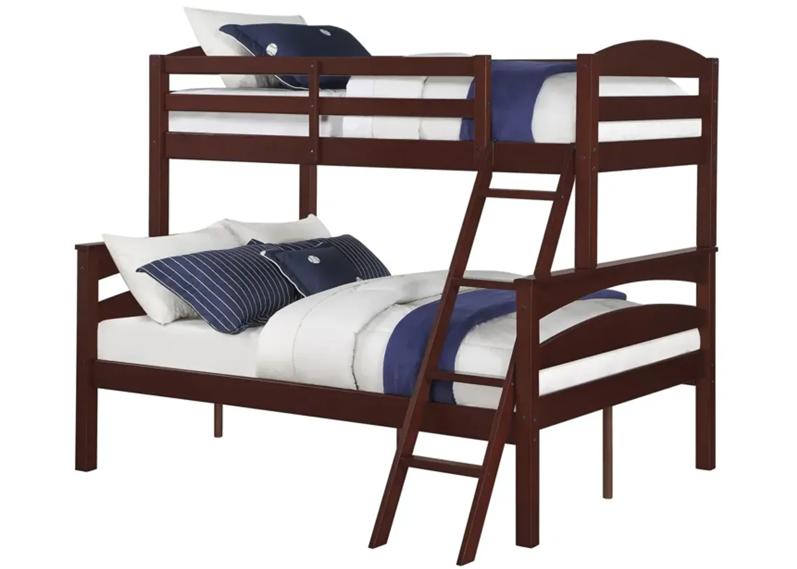 Brady Twin over Full Wooden Bunk Bed Frame with Ladder