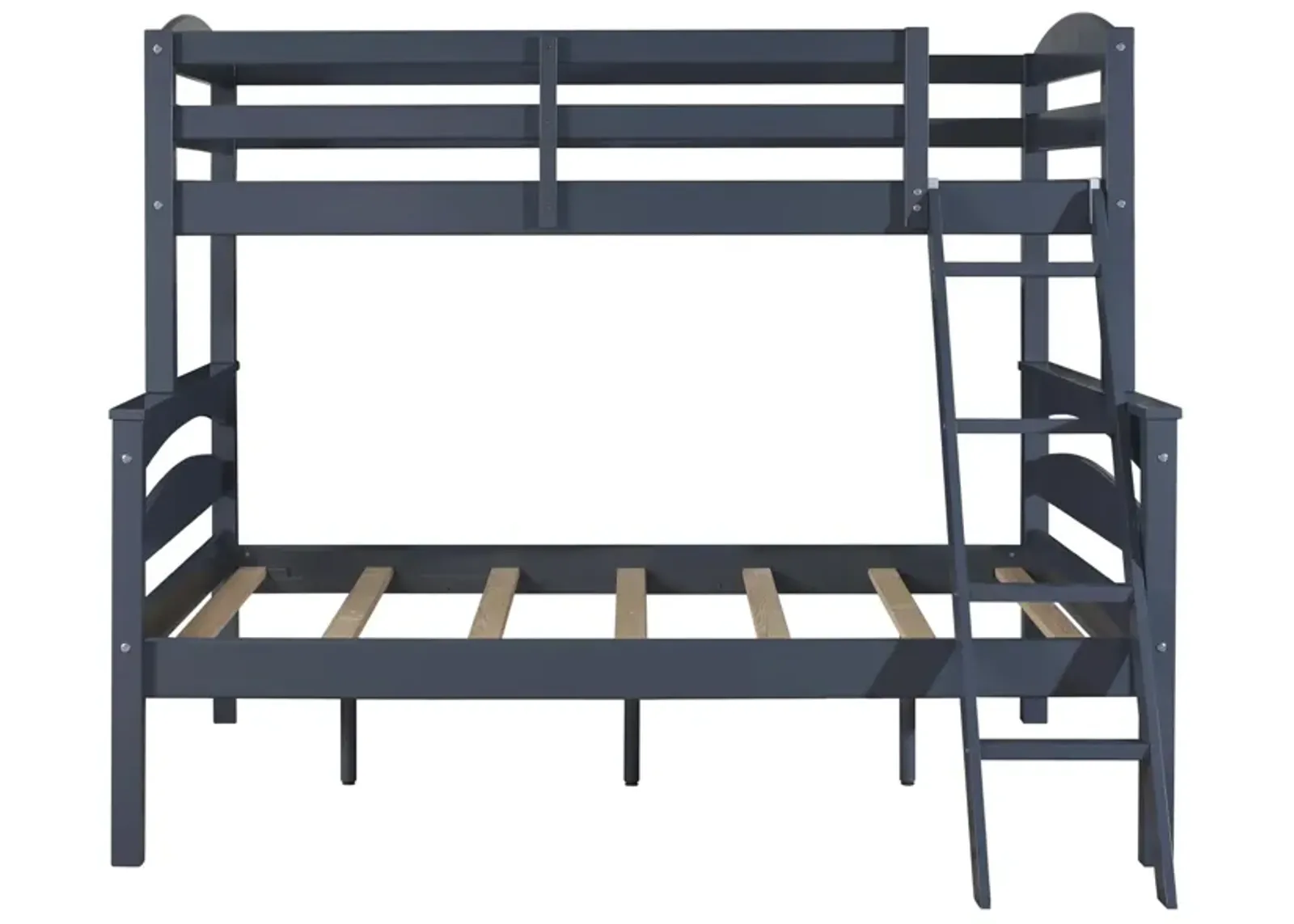 Brady Twin over Full Wooden Bunk Bed Frame with Ladder