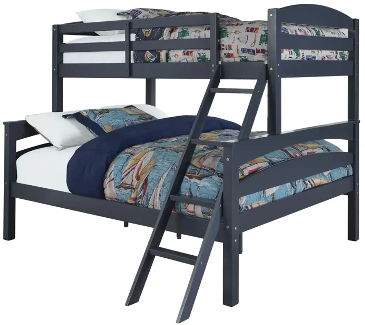 Brady Twin over Full Wooden Bunk Bed Frame with Ladder