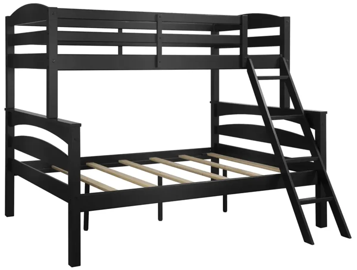 Brady Twin over Full Wooden Bunk Bed Frame with Ladder