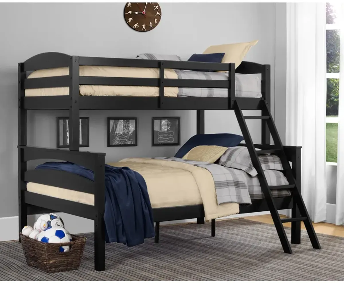 Brady Twin over Full Wooden Bunk Bed Frame with Ladder