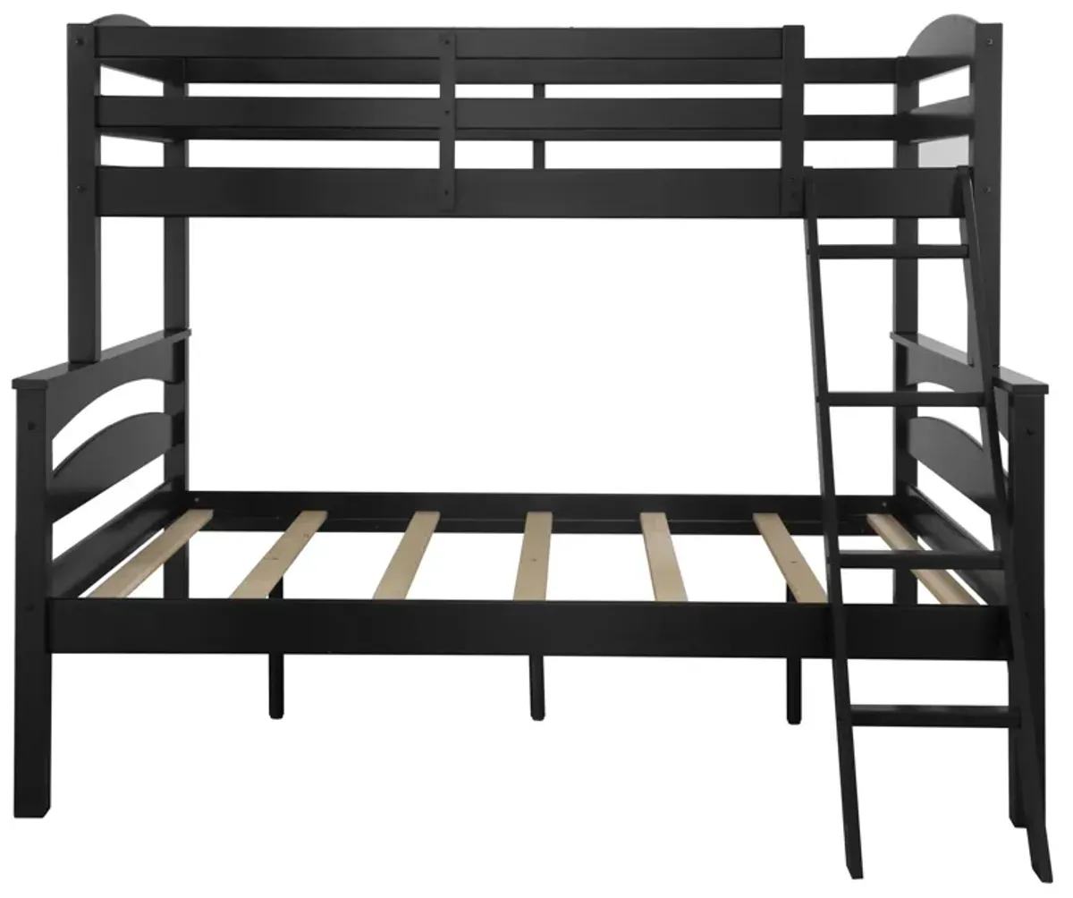 Brady Twin over Full Wooden Bunk Bed Frame with Ladder