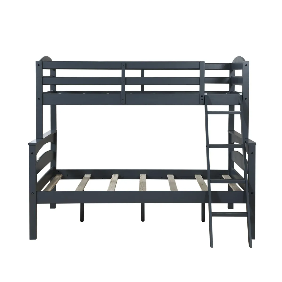 Brady Twin over Full Wooden Bunk Bed Frame with Ladder