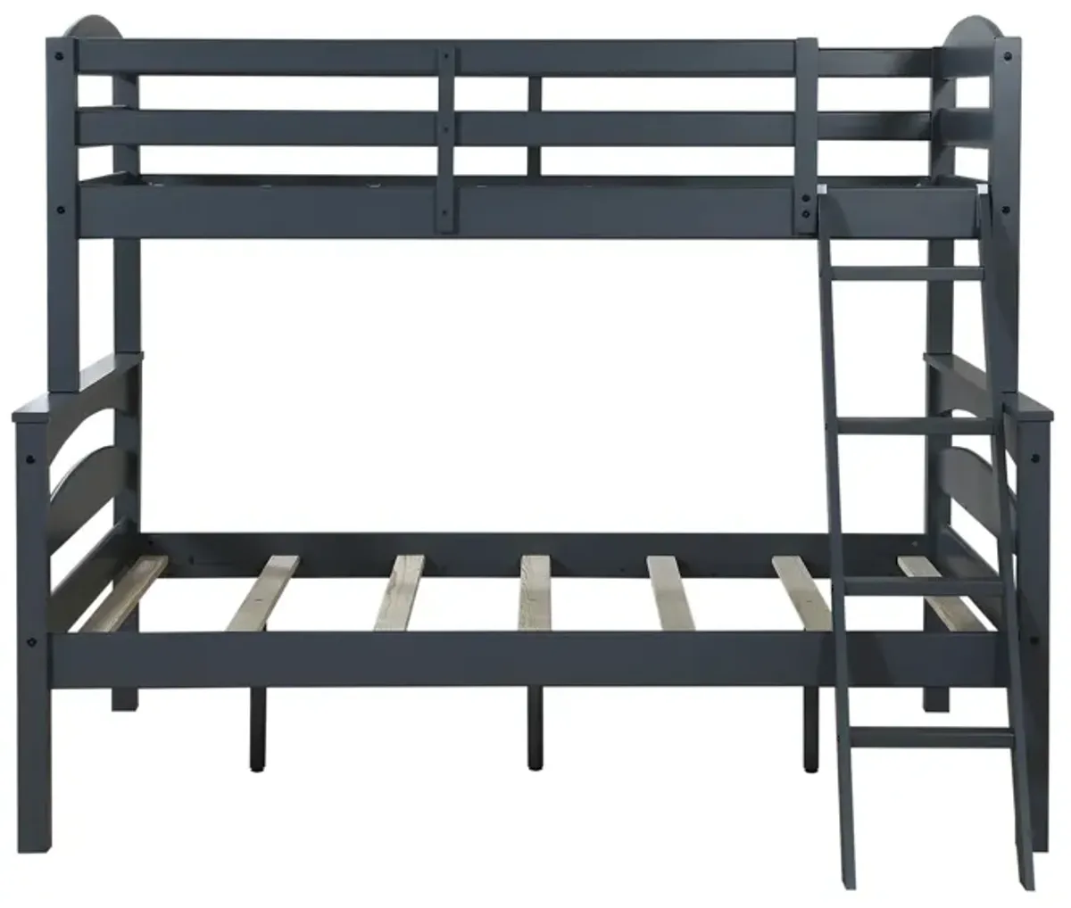 Brady Twin over Full Wooden Bunk Bed Frame with Ladder