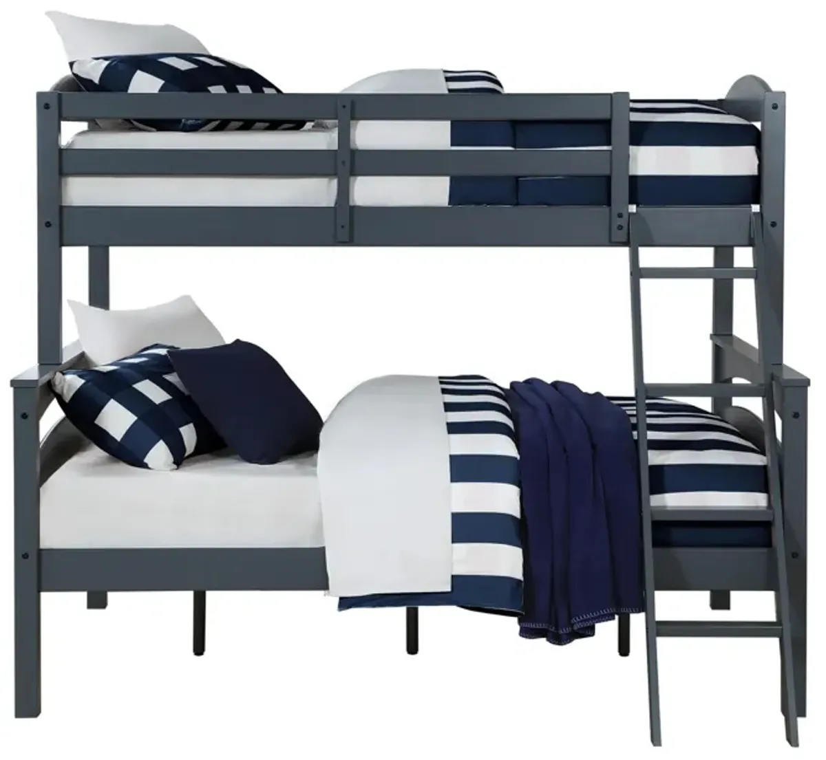 Brady Twin over Full Wooden Bunk Bed Frame with Ladder