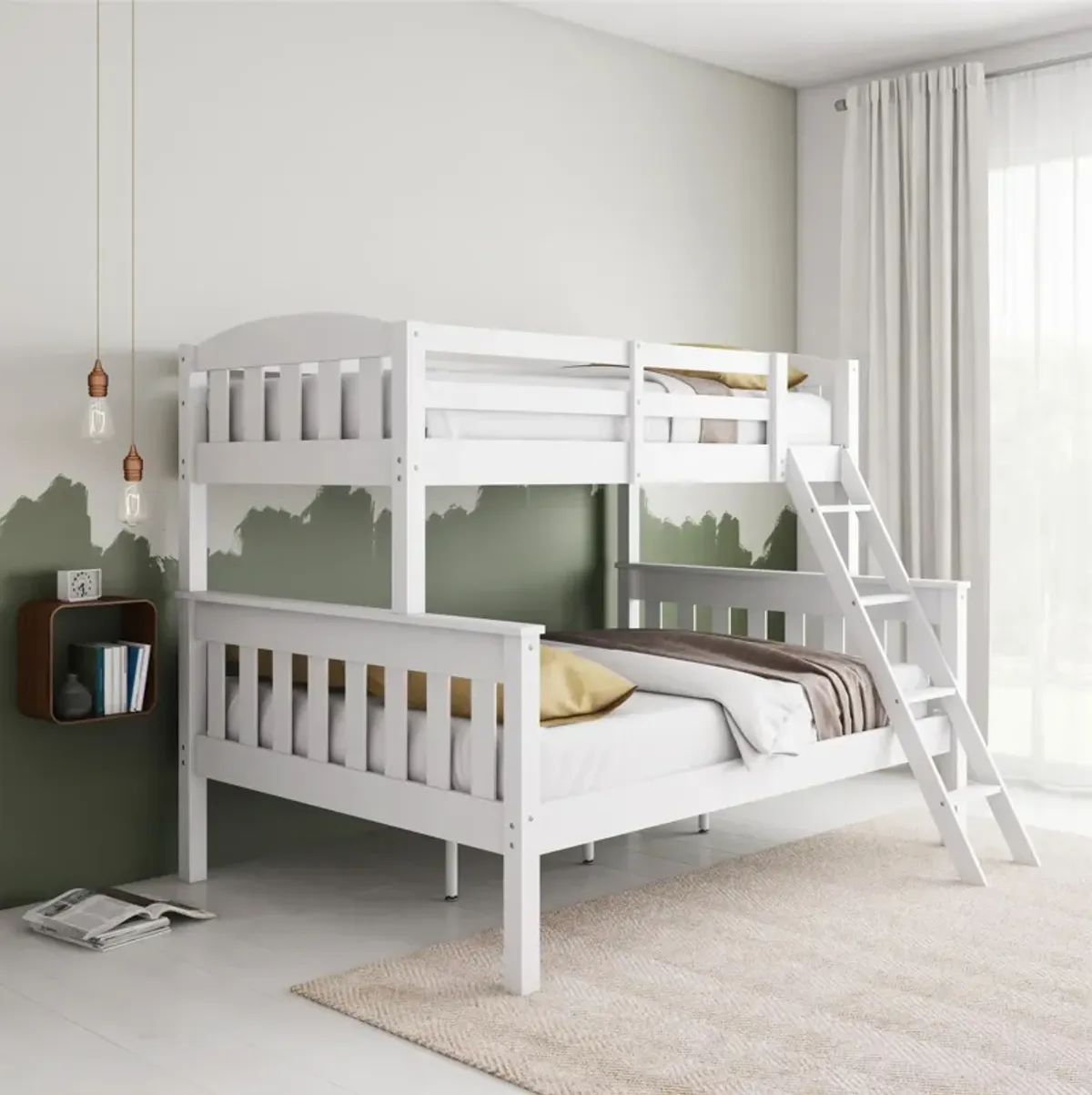Airlie Twin-Over-Full  Wooden Bunk Bed with Ladder