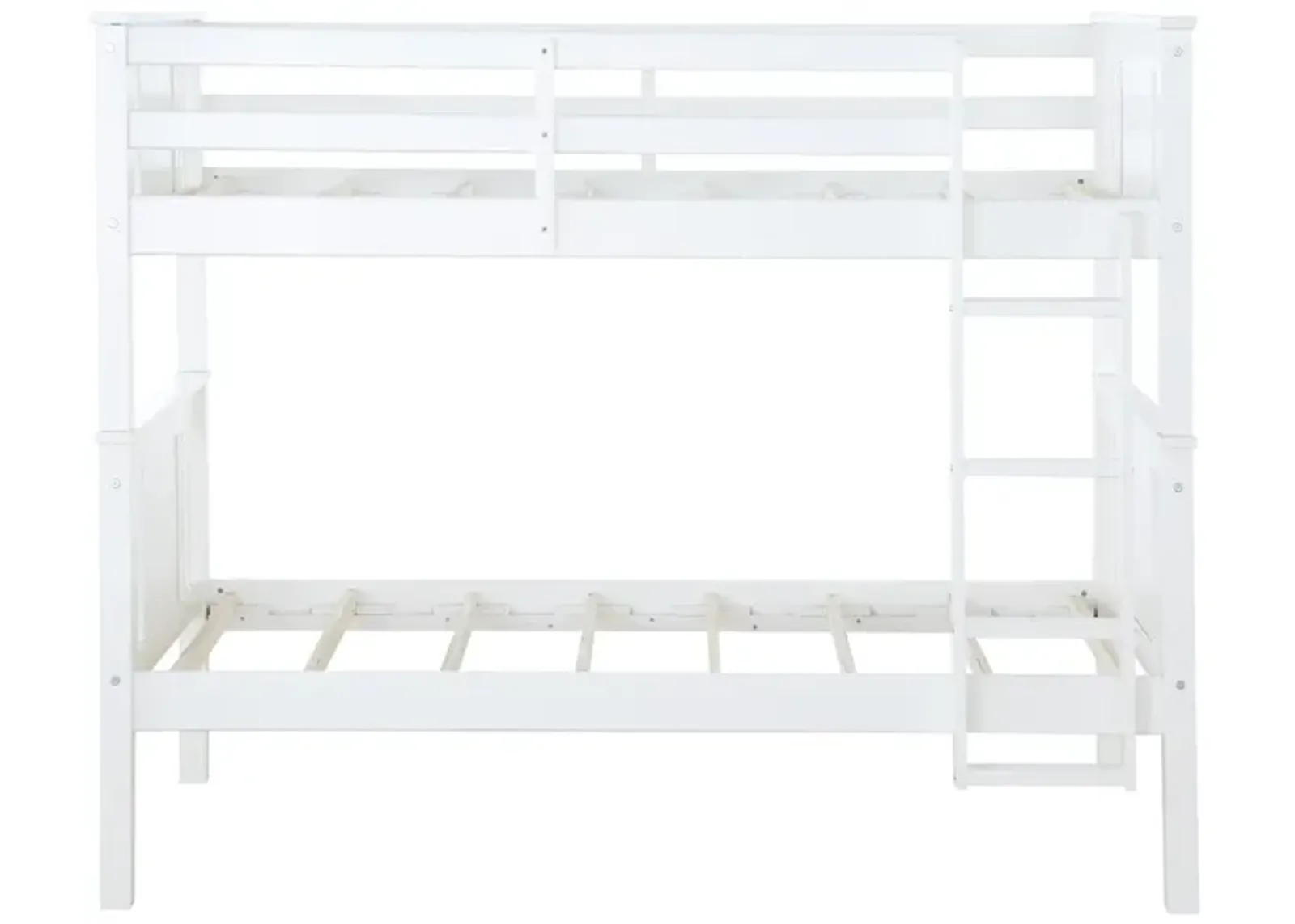 Dylan Wooden Twin over Twin Bunk Bed with Wood Slats