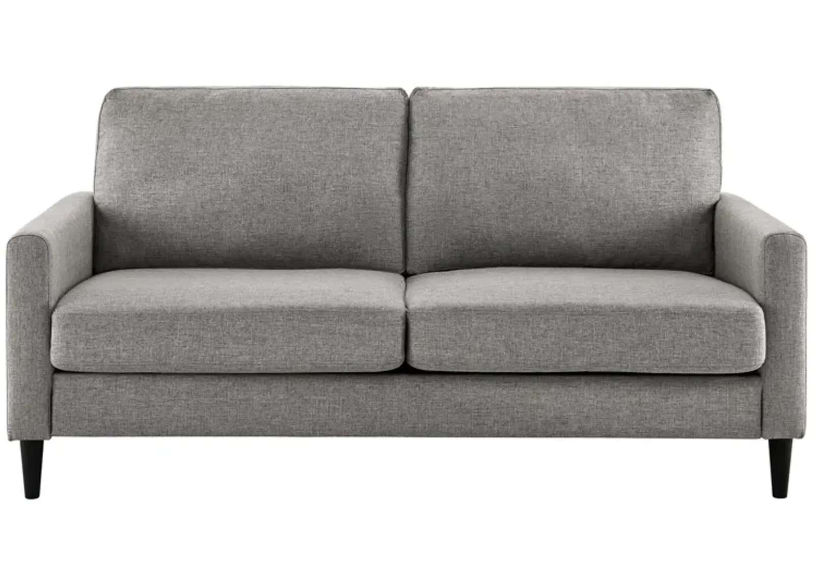 Kaci Contemporary Upholstered Linen Sofa with Wood Legs