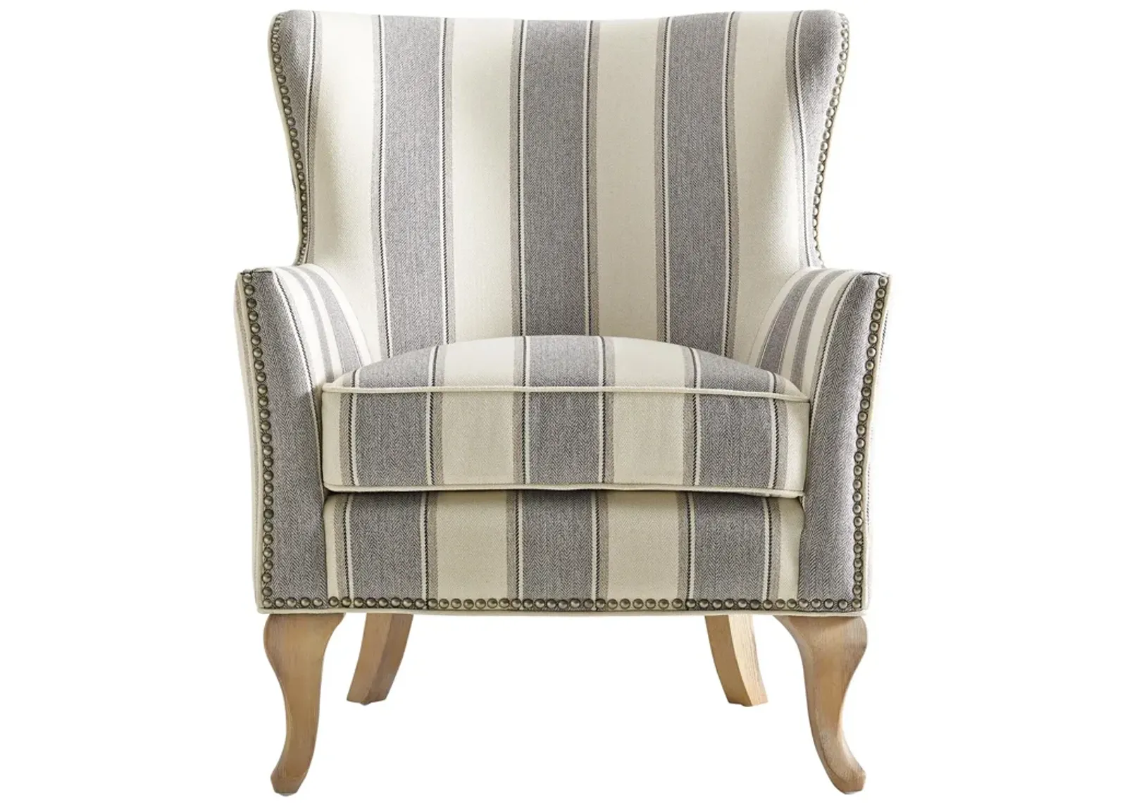 Reva Upholstered Club Accent Chair with Nail Head Trim