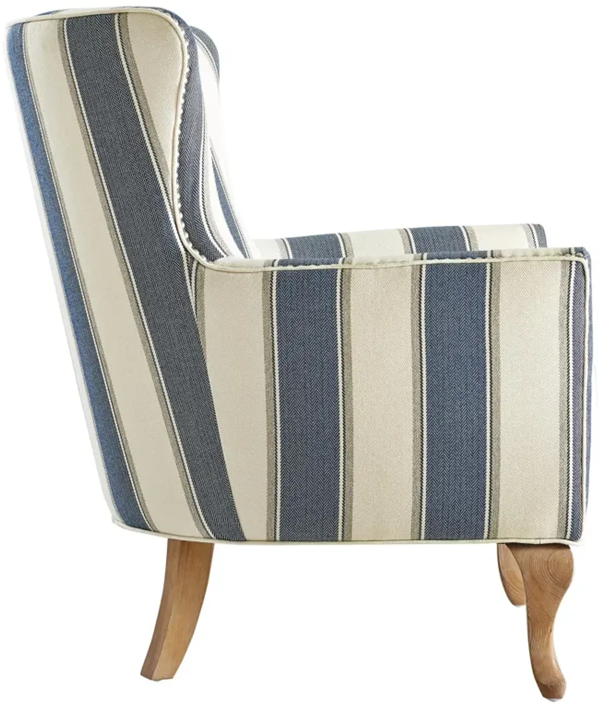 Reva Upholstered Club Accent Chair with Nail Head Trim