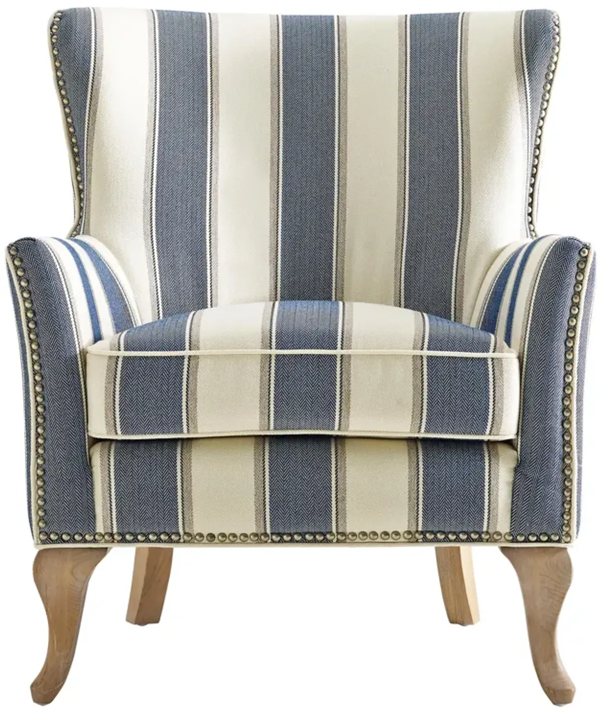 Reva Upholstered Club Accent Chair with Nail Head Trim