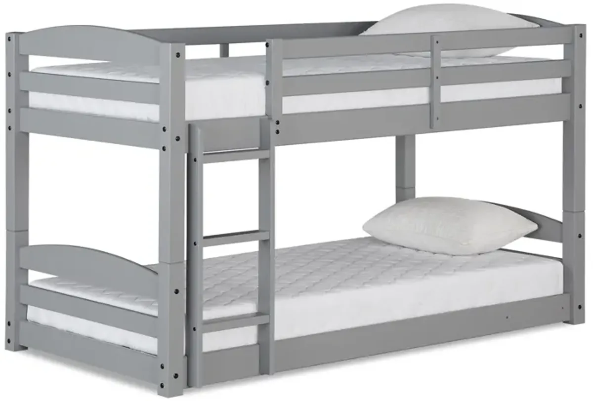 Sierra Twin over Twin Wood Bunk Bed, Converts into 2 Twin Beds