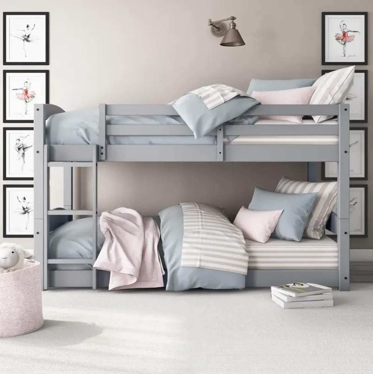 Sierra Twin over Twin Wood Bunk Bed, Converts into 2 Twin Beds