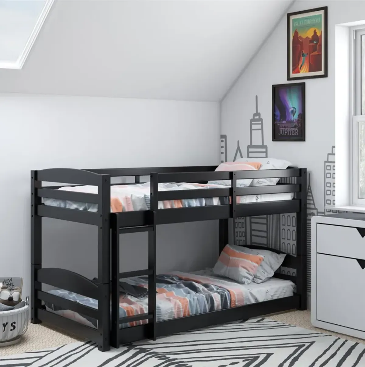 Sierra Twin over Twin Wood Bunk Bed, Converts into 2 Twin Beds