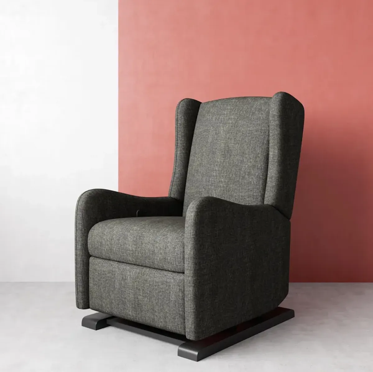 Rylee Upholstered Tall Wingback Glider Recliner Chair