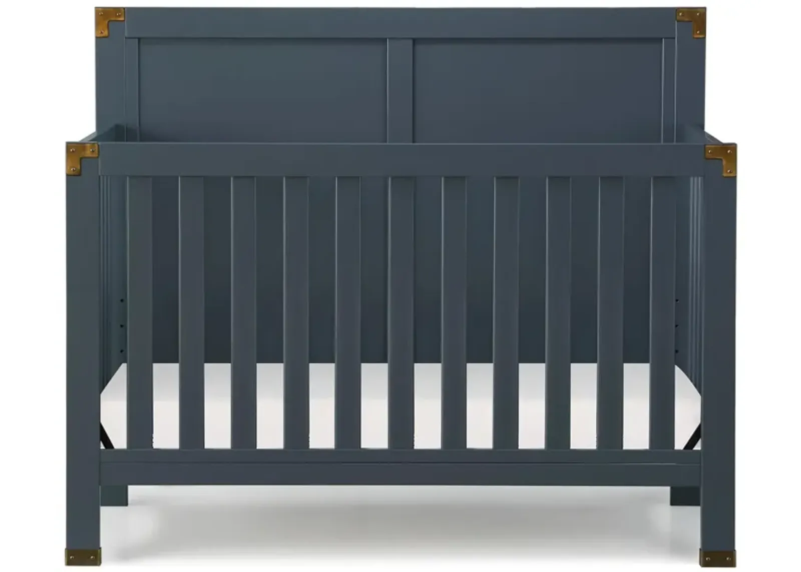 Miles 5 in 1 Convertible Crib with Brass Finished Accents