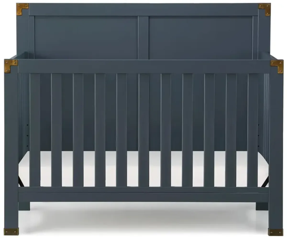 Miles 5 in 1 Convertible Crib with Brass Finished Accents