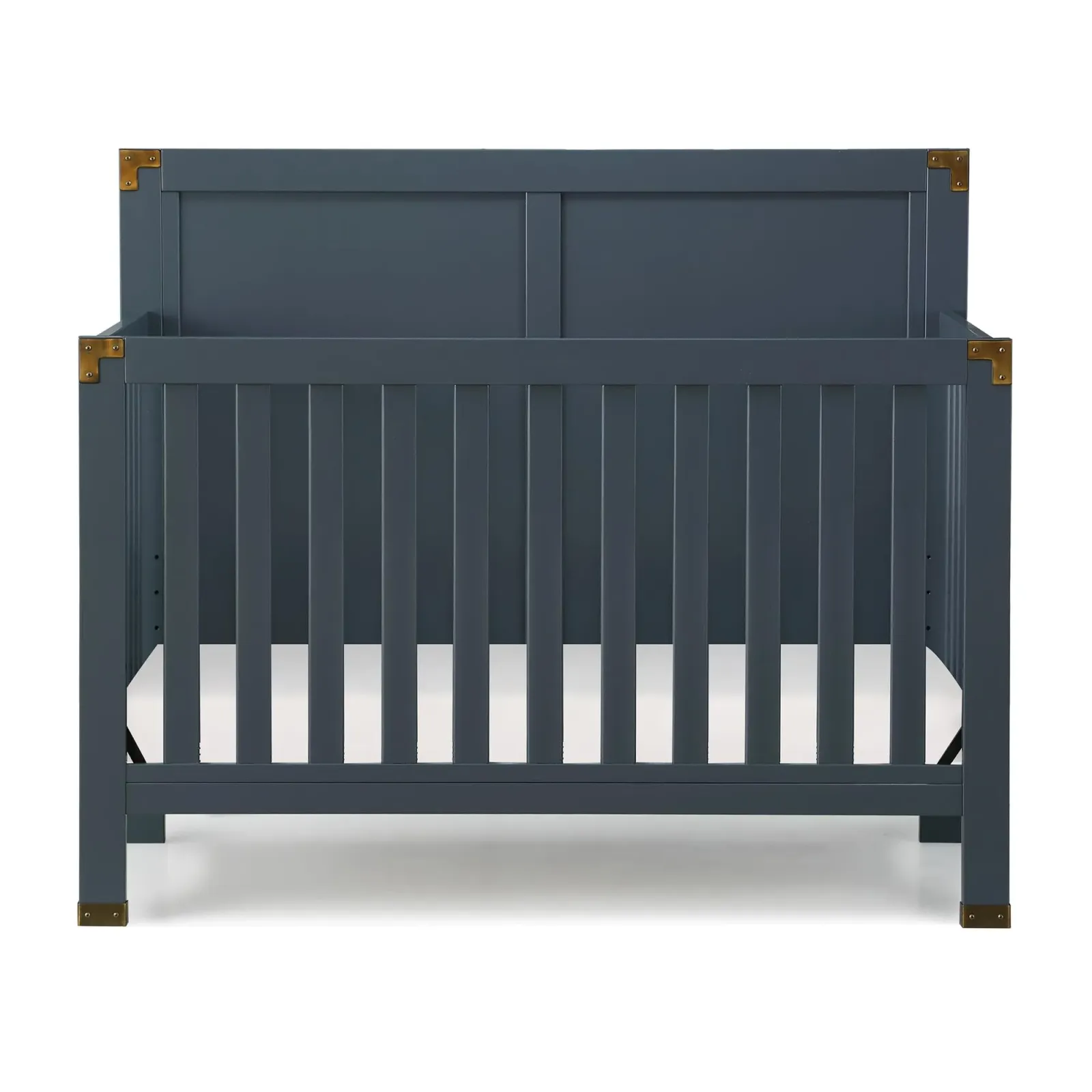 Miles 5 in 1 Convertible Crib with Brass Finished Accents