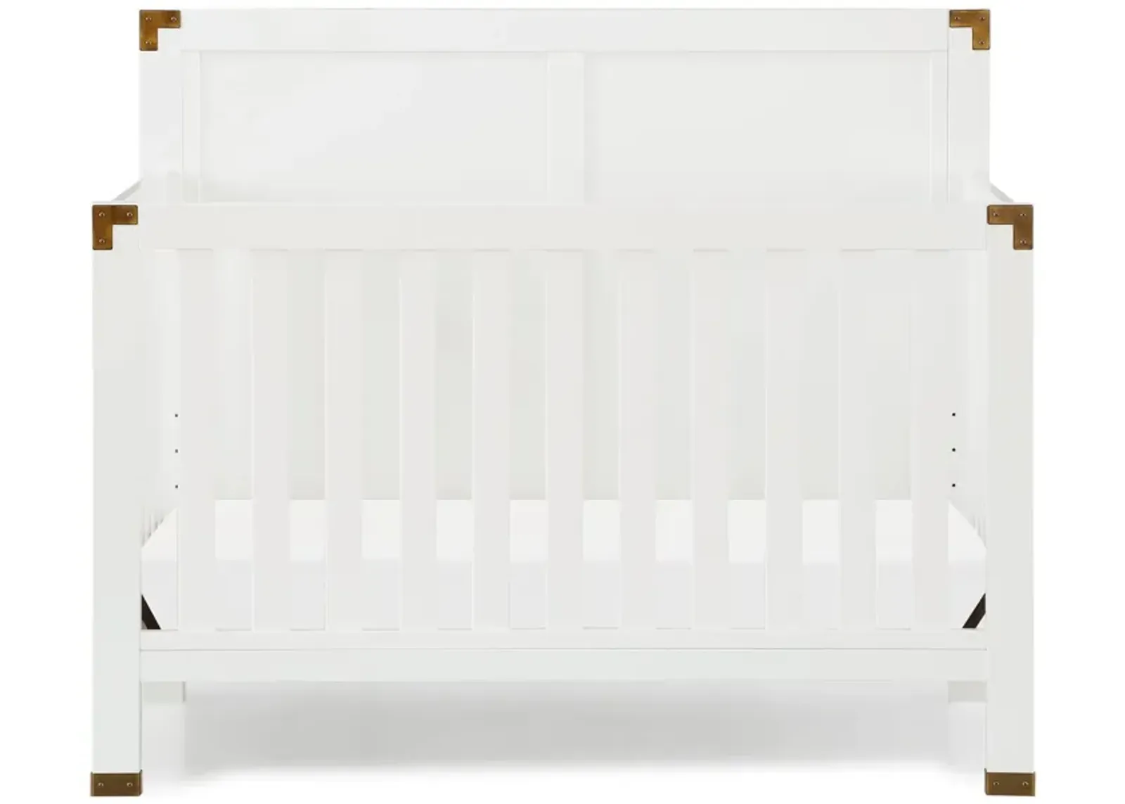 Miles 5 in 1 Convertible Crib with Brass Finished Accents