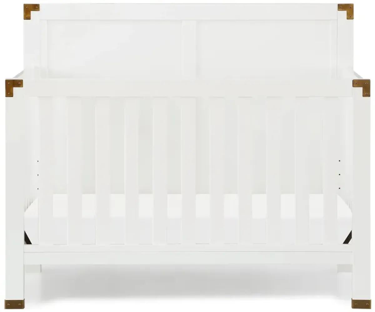 Miles 5 in 1 Convertible Crib with Brass Finished Accents