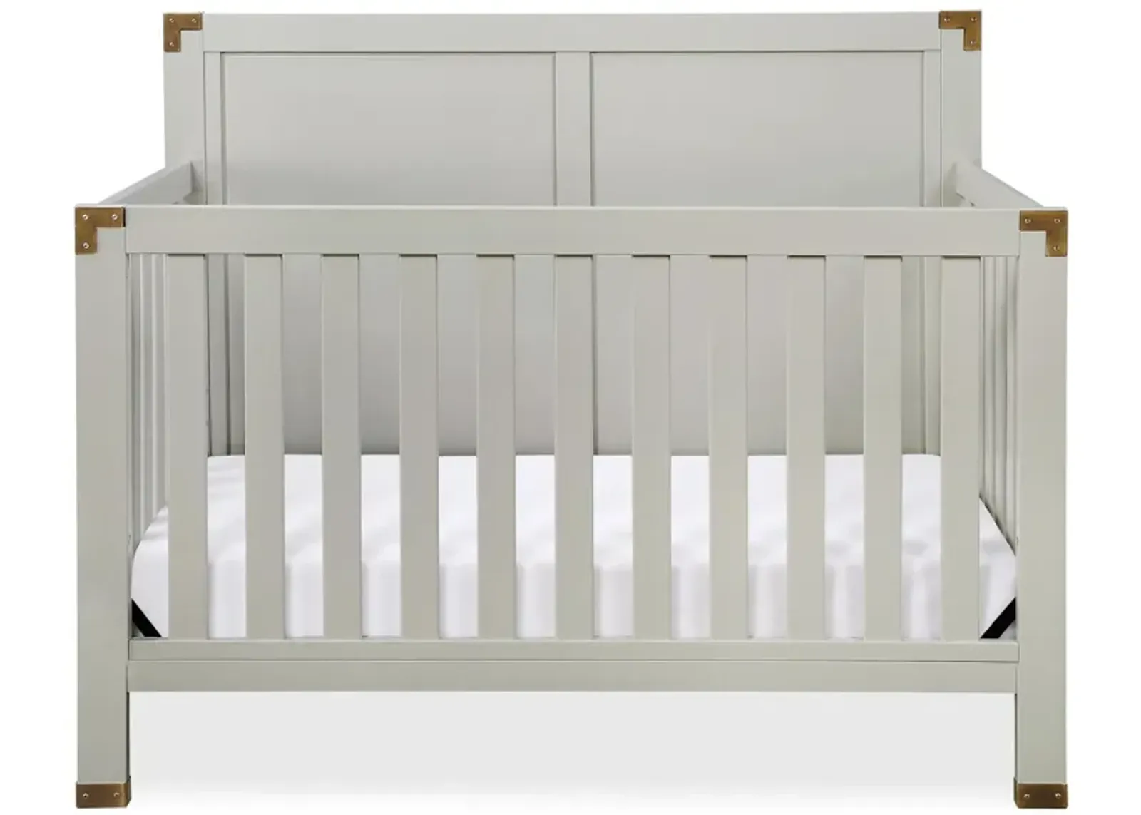 Miles 5 in 1 Convertible Crib with Brass Finished Accents