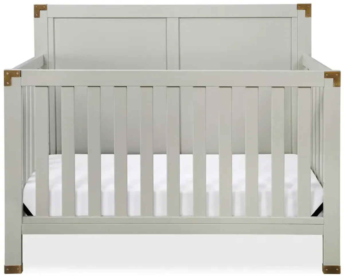 Miles 5 in 1 Convertible Crib with Brass Finished Accents